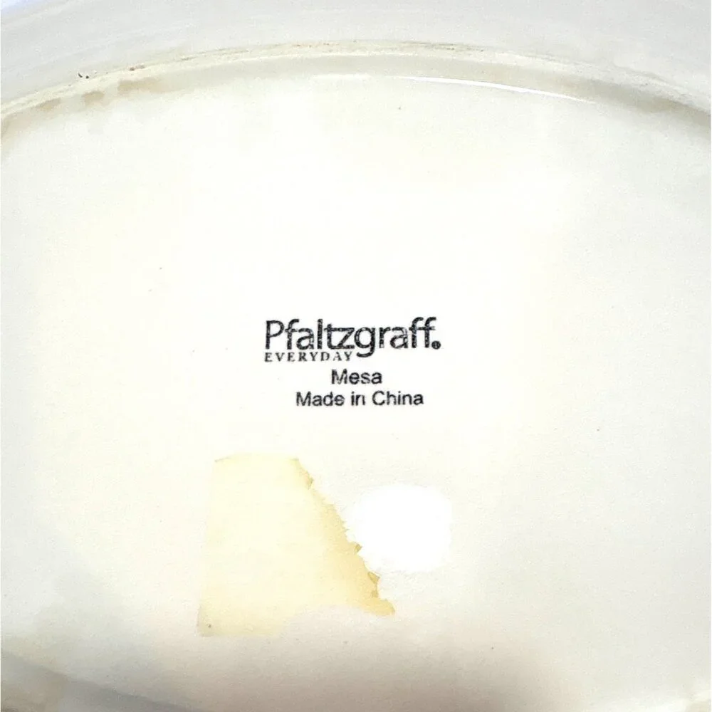Pfaltzgraff Everyday Mesa Oval Platter Vibrant Blue & Multicolor Ceramic Serving